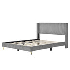 Lit plateforme Queen avec pieds en métal
