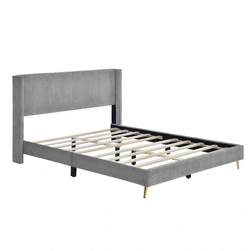 Lit plateforme Queen avec pieds en métal