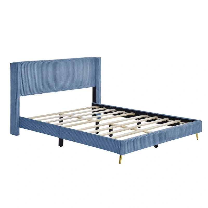 Lit plateforme Queen avec pieds en métal