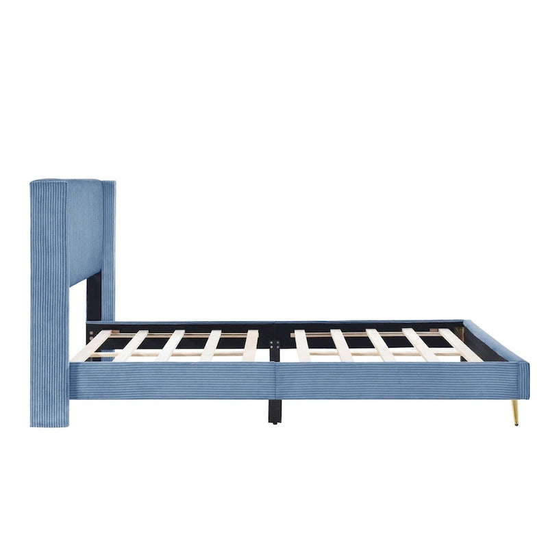 Lit plateforme Queen avec pieds en métal