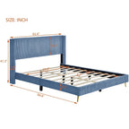 Lit plateforme Queen avec pieds en métal