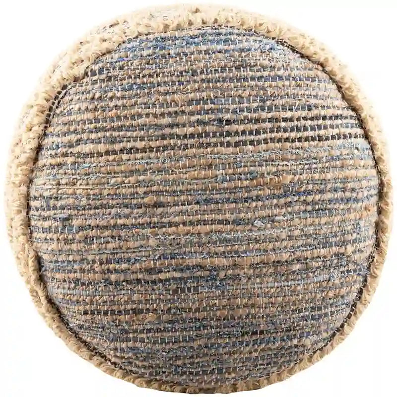 Pouf cylindrique en jute bohème de 45 cm
