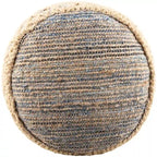 Pouf cylindrique en jute bohème de 45 cm