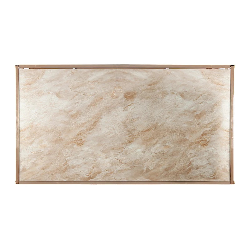 Table basse géométrique rectangulaire imitation marbre