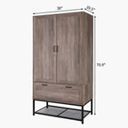 Armoire en bois grise