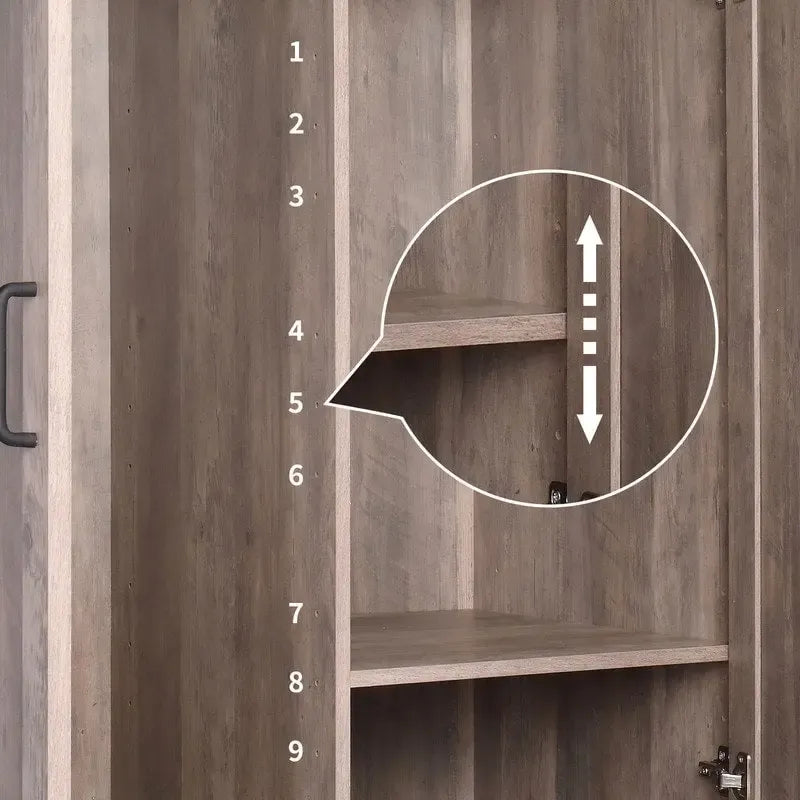 Armoire en bois grise