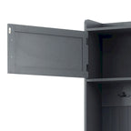 Porte-manteau modulaire multifonctionnel en bois 4-en-1 sur pied