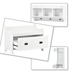 Porte-manteau modulaire multifonctionnel en bois 4-en-1 sur pied