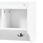 Porte-manteau modulaire multifonctionnel en bois 4-en-1 sur pied