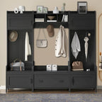 Porte-manteau modulaire multifonctionnel en bois 4-en-1 sur pied