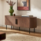 Meuble TV 59 po, meuble de divertissement cannelé