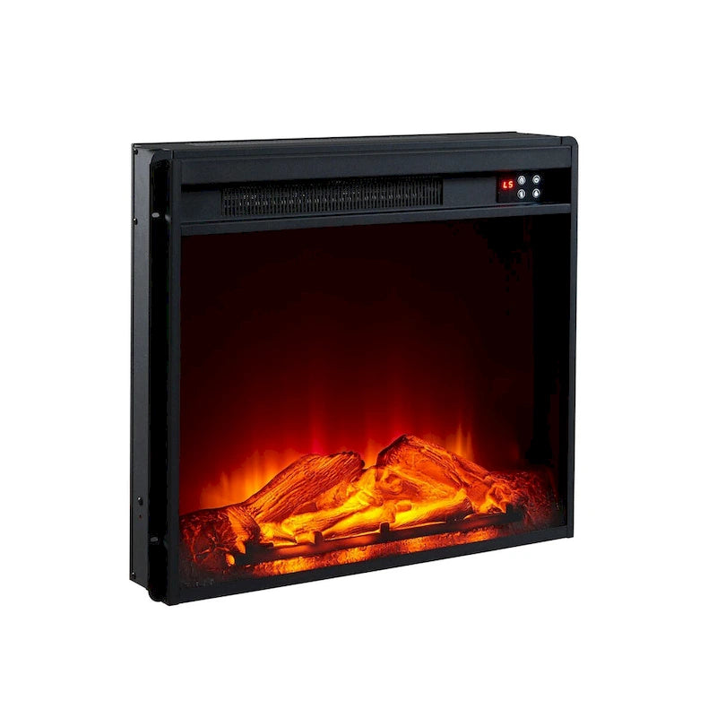 Meuble TV de style rustique avec cheminée – 70 po de largeur – Convient aux téléviseurs jusqu'à 70 po – 71 larg. x 30 haut. x 15,5 prof. (po)