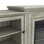 Meuble TV de style rustique avec cheminée – 70 po de largeur – Convient aux téléviseurs jusqu'à 70 po – 71 larg. x 30 haut. x 15,5 prof. (po)