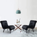 Ensemble de 2 fauteuils de salon rembourrés sans accoudoirs
