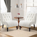 Ensemble de 2 fauteuils de salon rembourrés sans accoudoirs