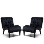 Ensemble de 2 fauteuils de salon rembourrés sans accoudoirs