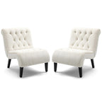 Ensemble de 2 fauteuils de salon rembourrés sans accoudoirs