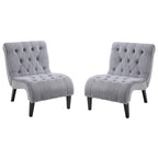 Ensemble de 2 fauteuils de salon rembourrés sans accoudoirs