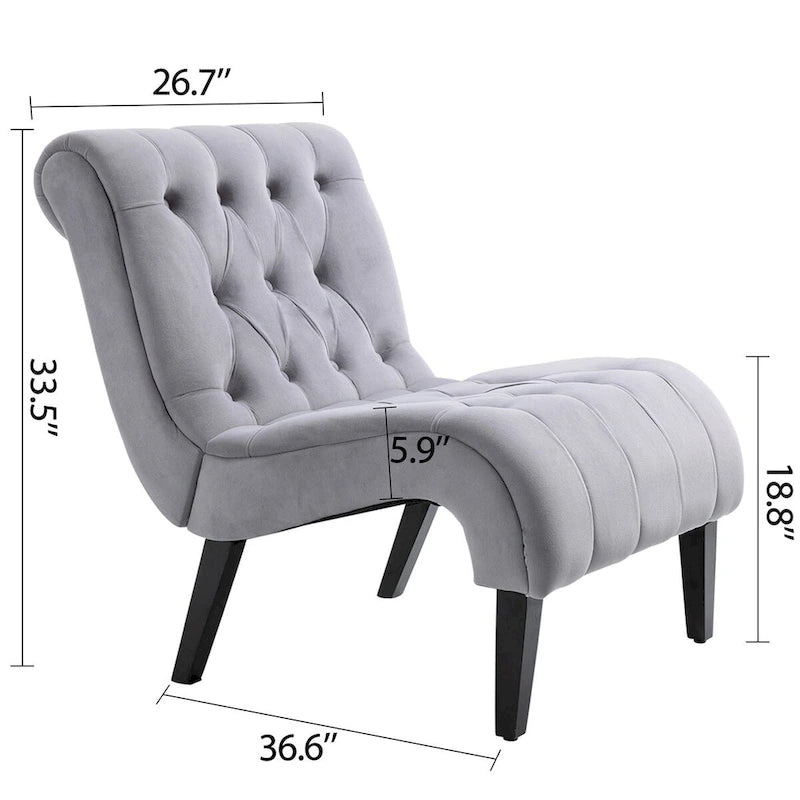 Ensemble de 2 fauteuils de salon rembourrés sans accoudoirs