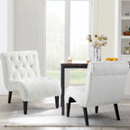 Ensemble de 2 fauteuils de salon rembourrés sans accoudoirs