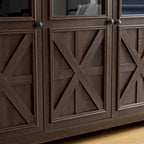 53 Bar Meuble de Rangement pour Bar à Vin Étagères Réglables Buffet/Desserte