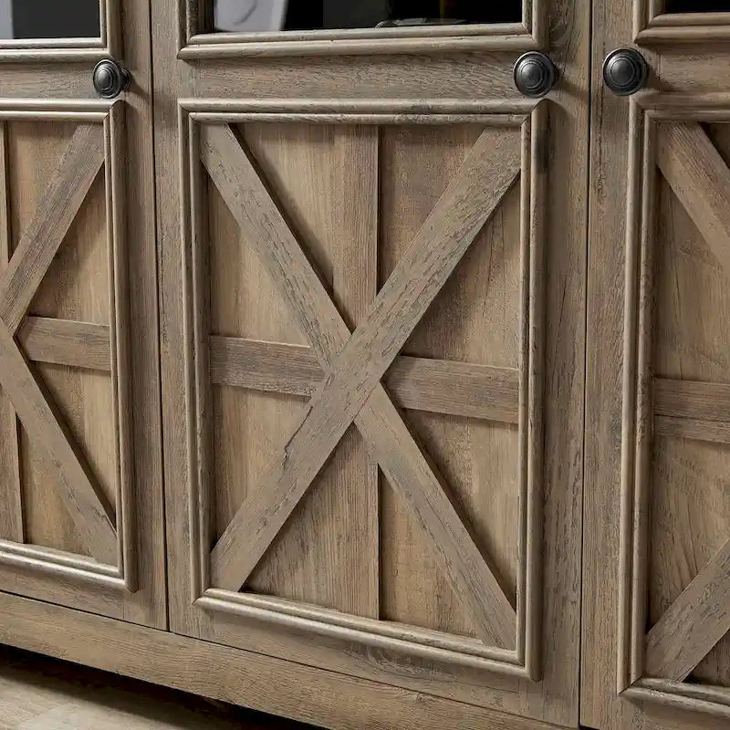 53 Bar Meuble de Rangement pour Bar à Vin Étagères Réglables Buffet/Desserte