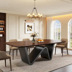 Grande table à manger rectangulaire en pierre frittée de 199,9 cm pour 6-8 personnes