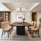 Grande table à manger rectangulaire en pierre frittée de 199,9 cm pour 6-8 personnes