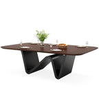 Grande table à manger rectangulaire en pierre frittée de 199,9 cm pour 6-8 personnes