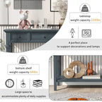 Console rétro avec 3 tiroirs et étagère inférieure