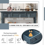 Console rétro avec 3 tiroirs et étagère inférieure