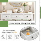 Console rétro avec 3 tiroirs et étagère inférieure