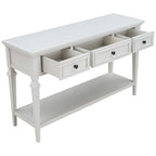 Console rétro avec 3 tiroirs et étagère inférieure