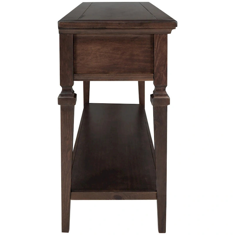 Console rétro avec 3 tiroirs et étagère inférieure