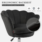 Fauteuil d'appoint pivotant, Chaise de coiffeuse, Chaise de bureau à roulettes, Hauteur réglable, Rose/Gris/Blanc