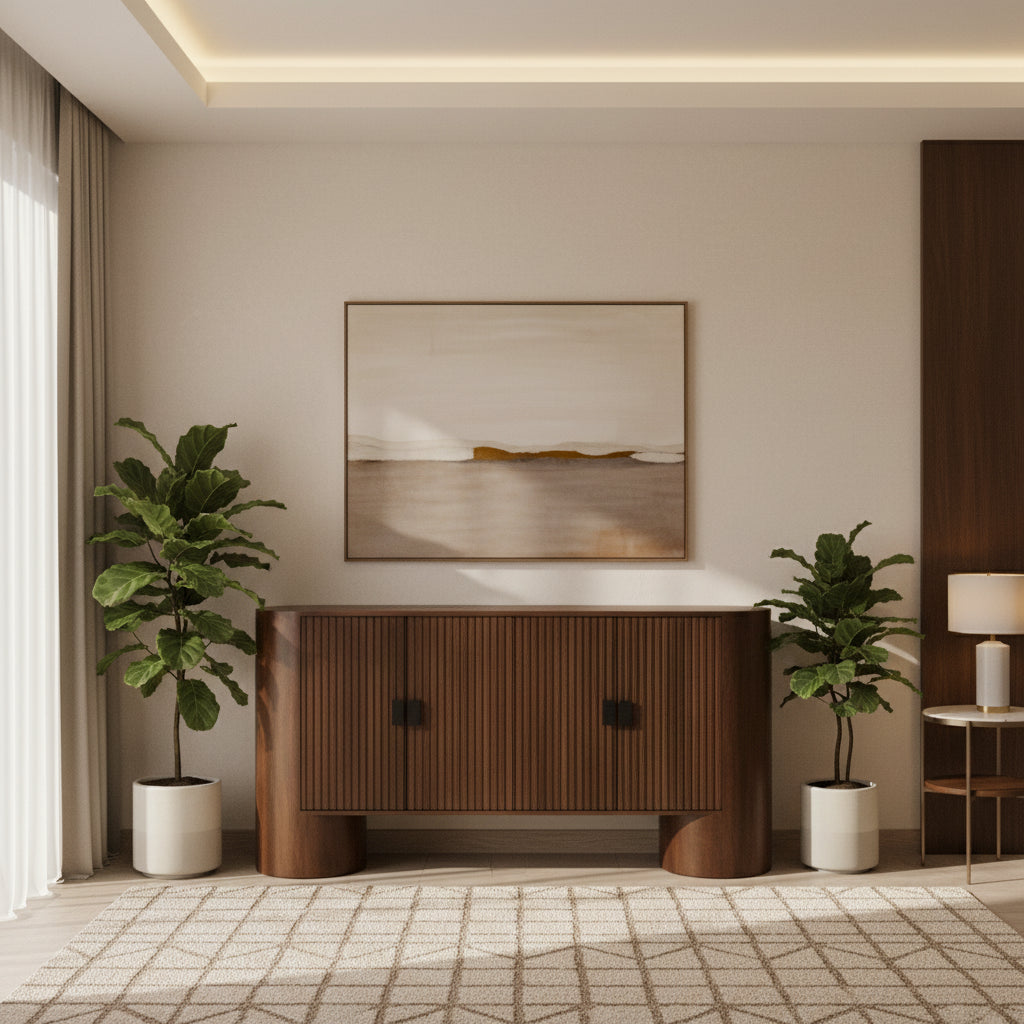 Enfilade large 67 Saddle, marron moyen