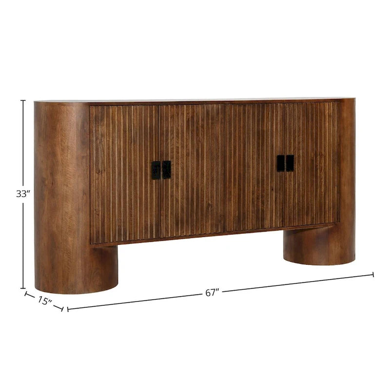 Enfilade large 67 Saddle, marron moyen