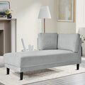 Chaise longue individuelle de loisirs élégante rembourrée en tissu de lin d'intérieur