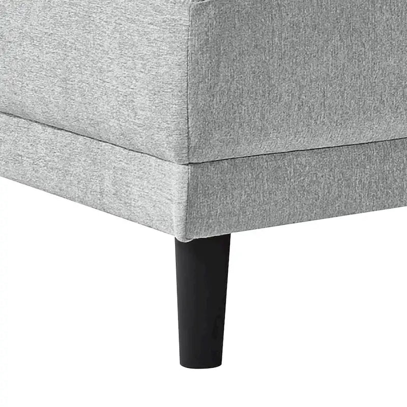 Chaise longue individuelle de loisirs élégante rembourrée en tissu de lin d'intérieur