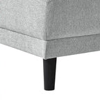 Chaise longue individuelle de loisirs élégante rembourrée en tissu de lin d'intérieur