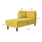 Chaise longue individuelle de loisirs élégante rembourrée en tissu de lin d'intérieur