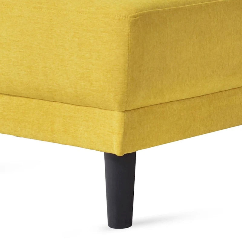 Chaise longue individuelle de loisirs élégante rembourrée en tissu de lin d'intérieur
