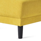 Chaise longue individuelle de loisirs élégante rembourrée en tissu de lin d'intérieur