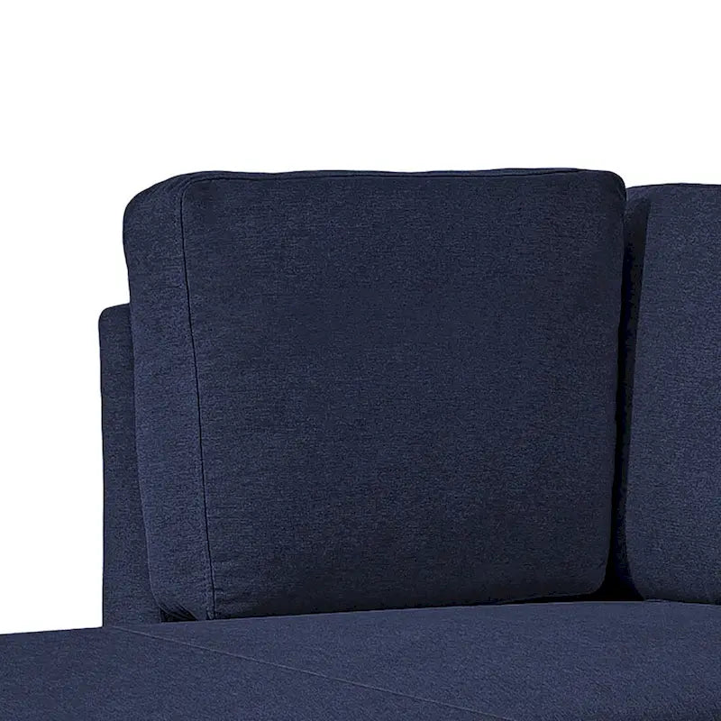 Chaise longue individuelle de loisirs élégante rembourrée en tissu de lin d'intérieur