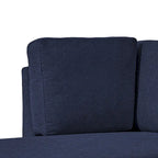 Chaise longue individuelle de loisirs élégante rembourrée en tissu de lin d'intérieur