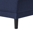 Chaise longue individuelle de loisirs élégante rembourrée en tissu de lin d'intérieur