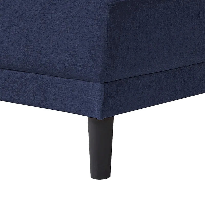 Chaise longue individuelle de loisirs élégante rembourrée en tissu de lin d'intérieur